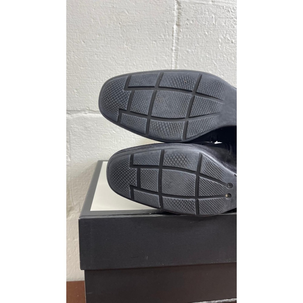 Vintage Prada Wedge Boot Black Suede Zip Side Women's Size 38.5 EU/8.5 US - Picture 13 of 14